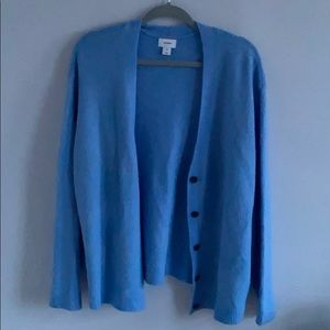 light blue cardigan